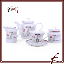 new design pattern durable porcelain coffe tea set